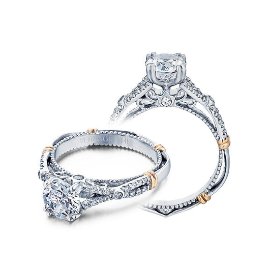 Verragio 14k White Gold Parisian Pave Engagement Ring