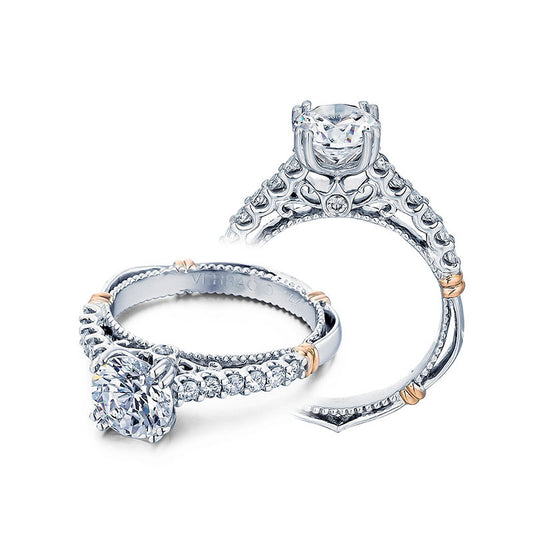 Verragio 14k White Gold Parisian Straight Engagement Ring