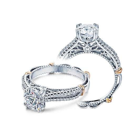 Verragio 14k White Gold Parisian Straight Engagement Ring