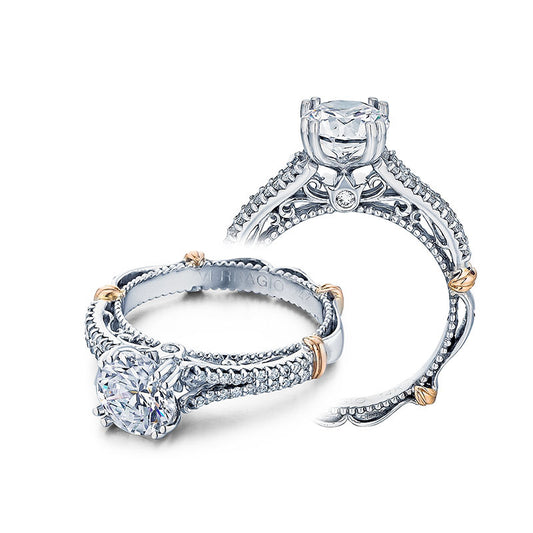 Verragio 14k White Gold Parisian Straight Engagement Ring