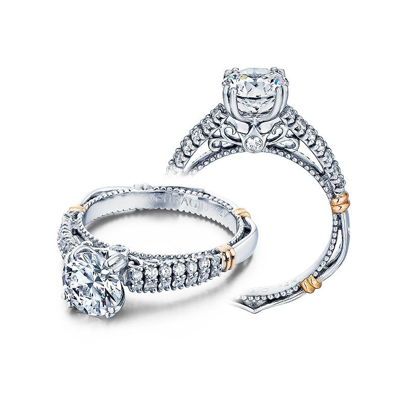 Verragio 14k White Gold Parisian Pave Engagement Ring