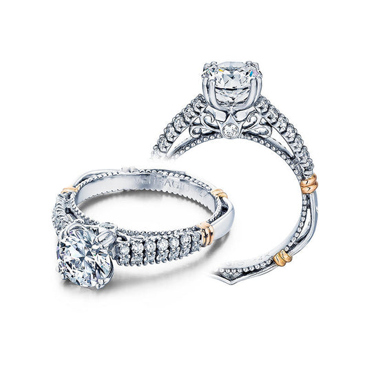 Verragio 14k White Gold Parisian Pave Engagement Ring