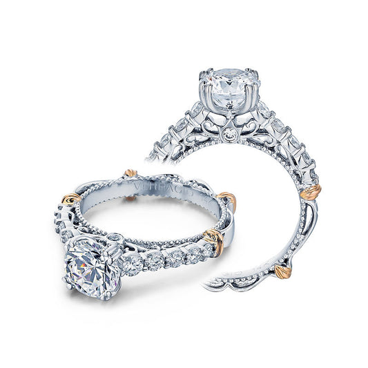 Verragio 14k White Gold Parisian Straight Engagement Ring