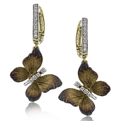 Simon G. Earring 18k Gold (White, Yellow) 0.19 ct Diamond