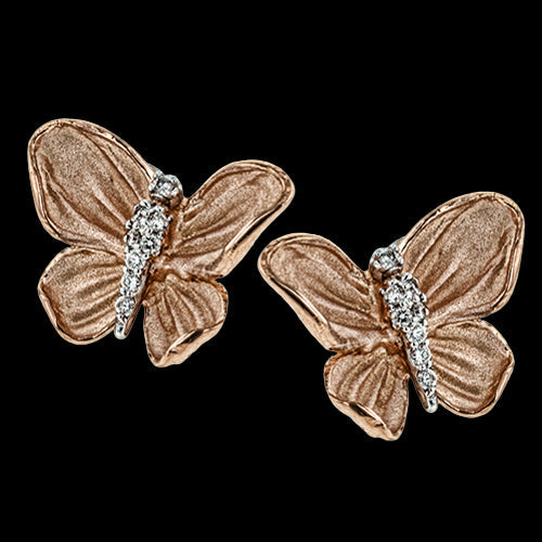 Simon G. Earring 18k Gold (Rose) 0.1 ct Diamond