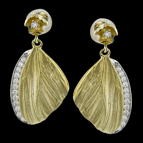 Simon G. Earring 18k Gold (White, Yellow) 0.21 ct Diamond