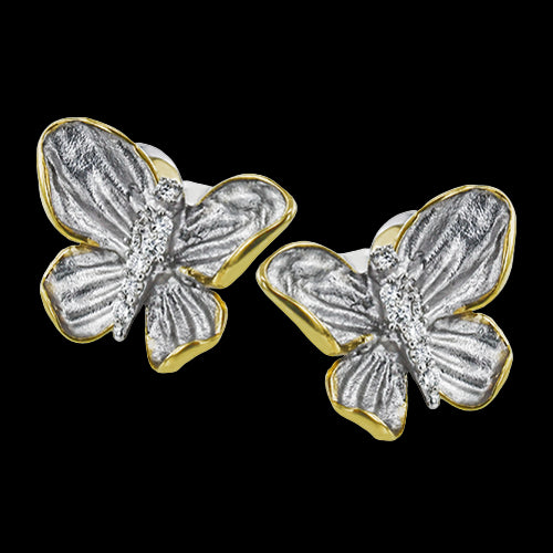 Simon G. Earring 18k Gold (White, Yellow) 0.12 ct Diamond