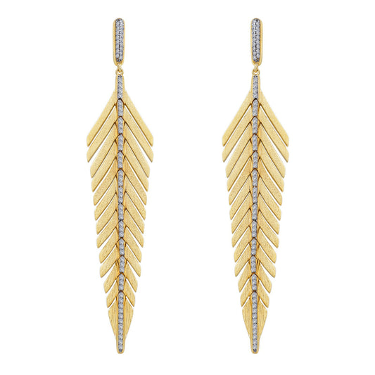 Lafonn Elegant Feather Drop Earrings