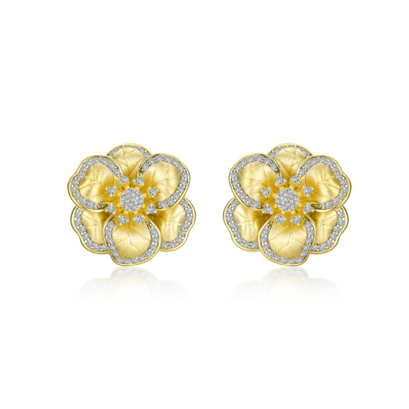 Lafonn Elegant Flower Stud Earrings