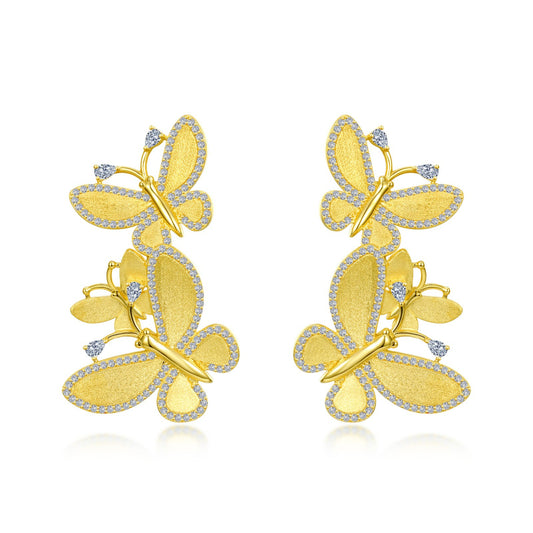 Lafonn Butterfly Cluster Drop Earrings