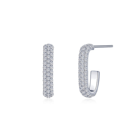 Lafonn Paperclip Hoop Earrings