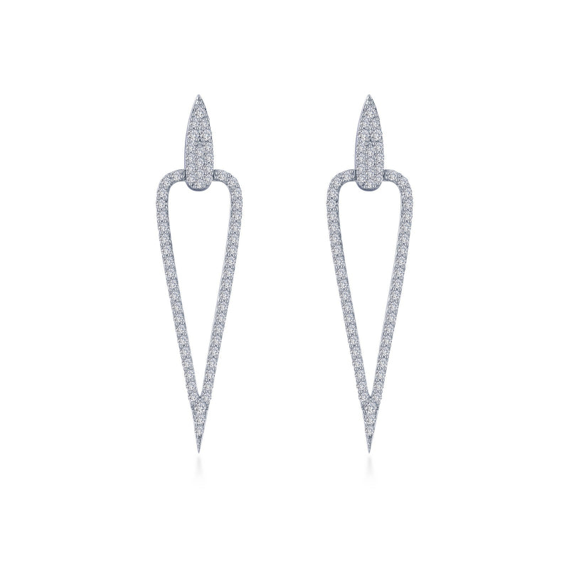 Lafonn Inverted Triangle Drop Earrings