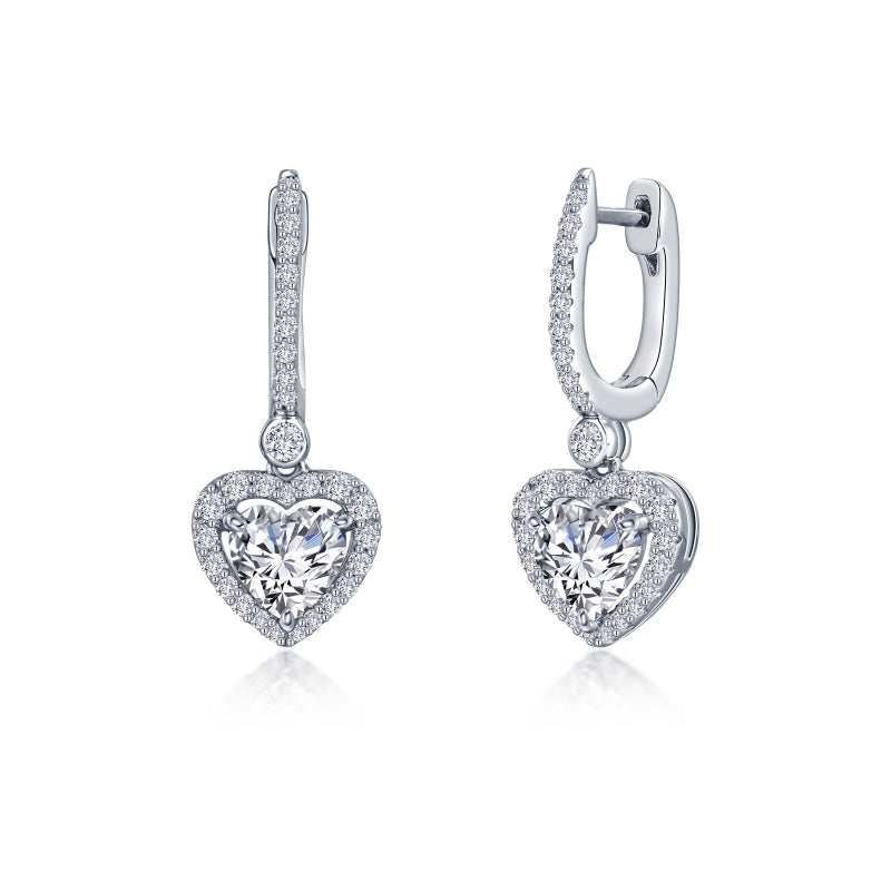 Lafonn Mini Dangling Heart Earrings