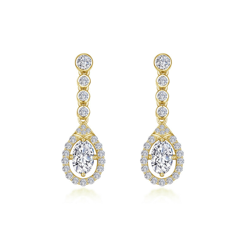 Lafonn Oval Halo Drop Earrings