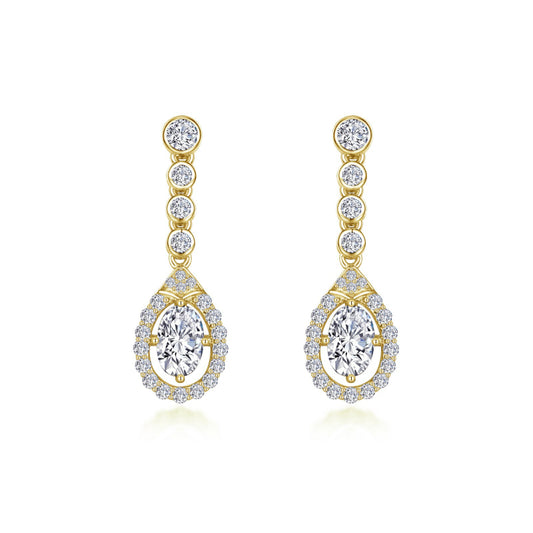 Lafonn Oval Halo Drop Earrings