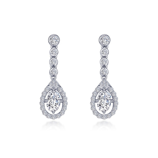 Lafonn Oval Halo Drop Earrings