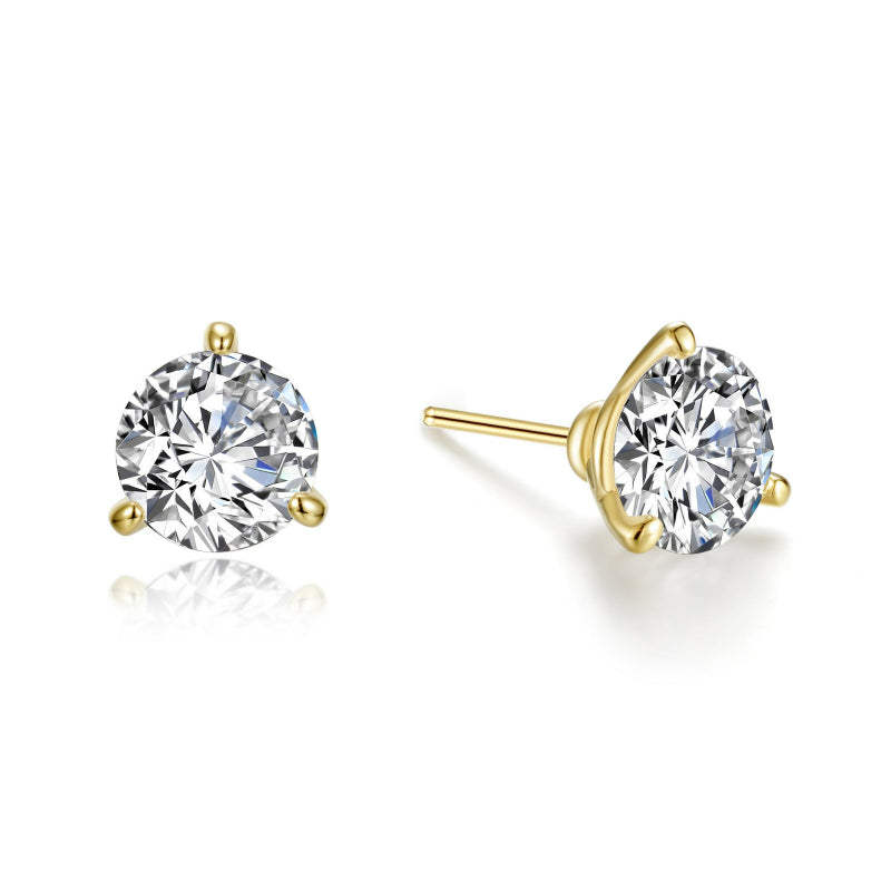 Lafonn 3.0 CTW Martini Solitaire Stud Earrings