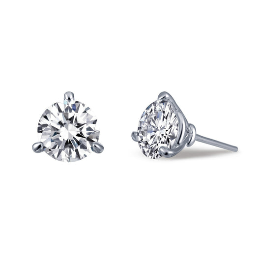 Lafonn 3.0 CTW Martini Solitaire Stud Earrings