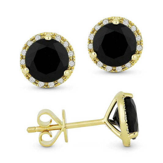 Madison L 14k Yellow Gold Onyx Earring