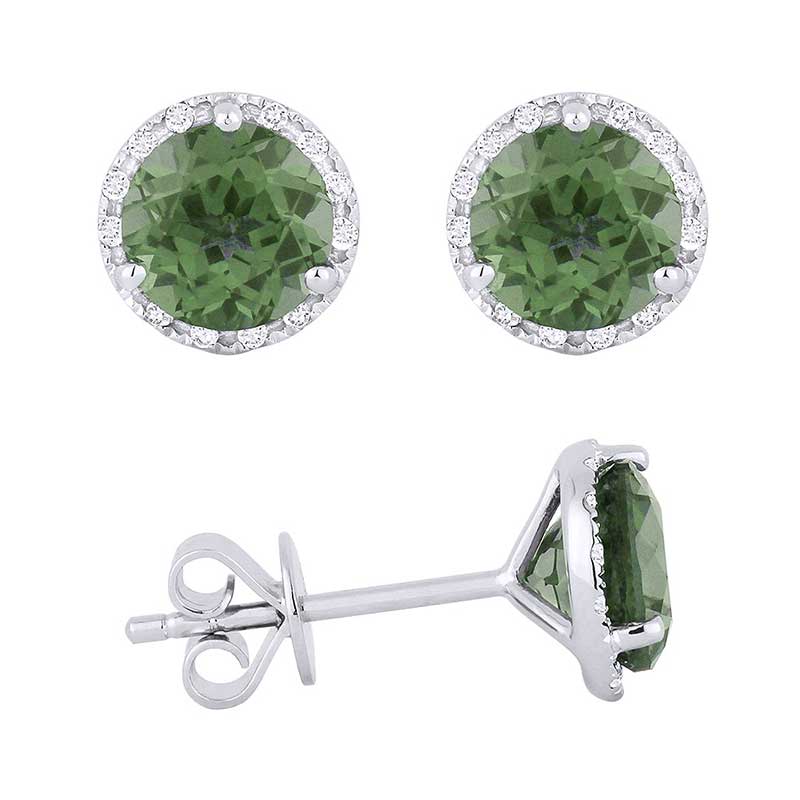 Madison L 14k White Gold Spinel Earring