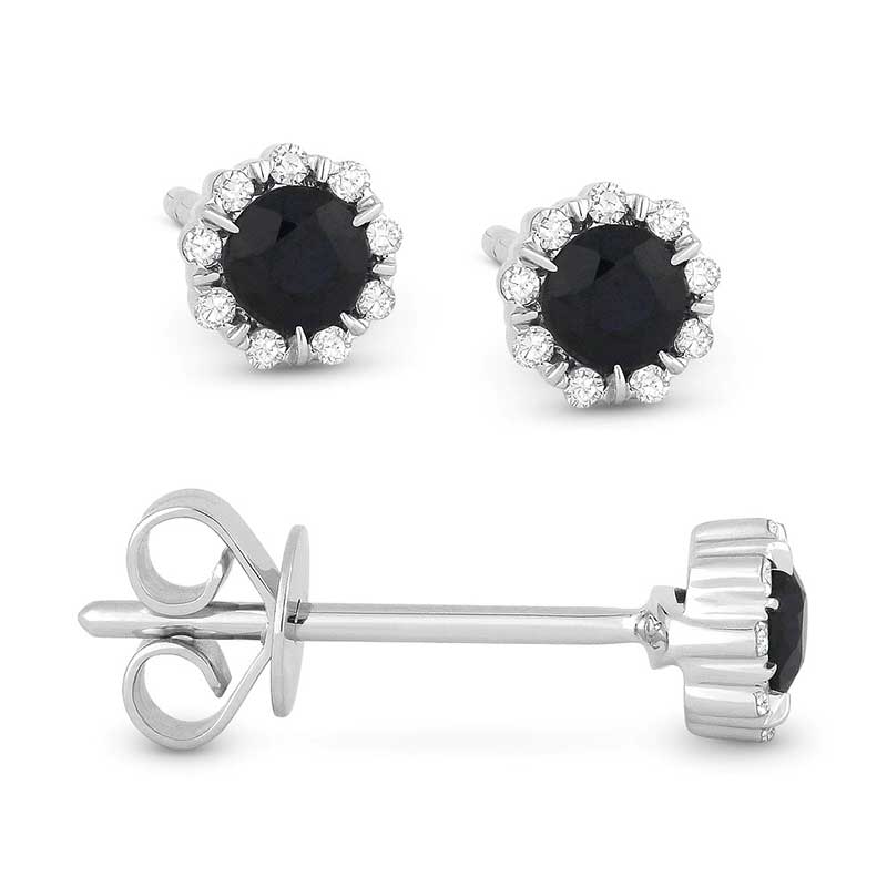 Madison L 14k White Gold Sapphire Earring
