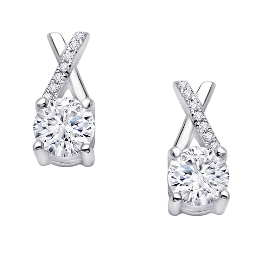 Lafonn 1.82 CTW Kiss X Stud Earrings