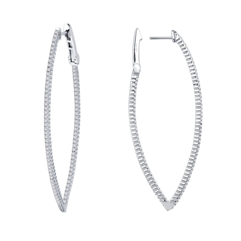 Lafonn 15 mm x 55 mm Hoop Earrings