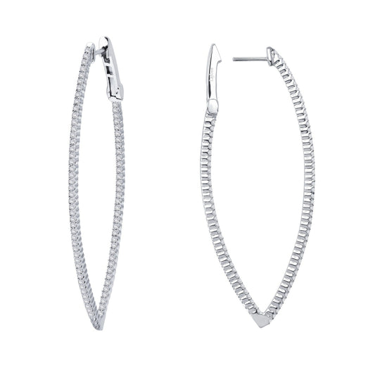Lafonn 15 mm x 55 mm Hoop Earrings