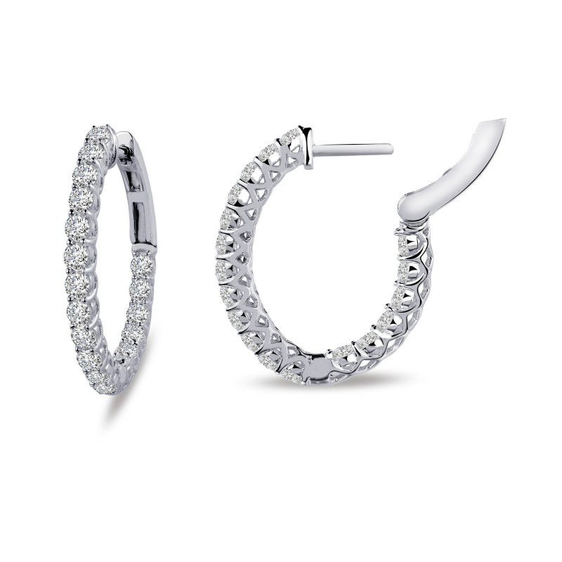 Lafonn 16 mm x 20 mm Oval Hoop Earrings