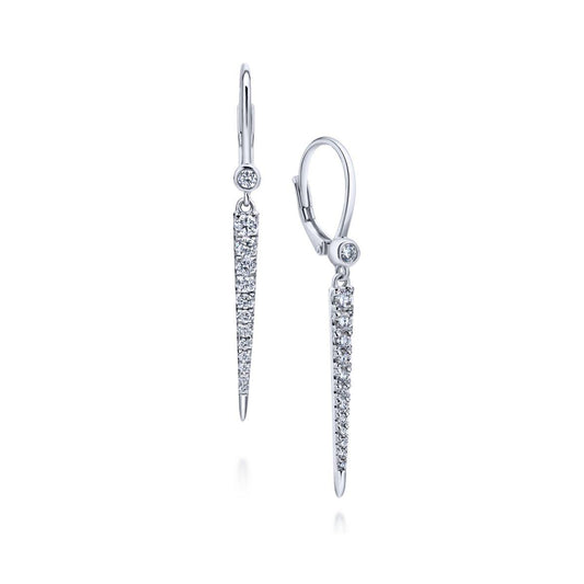 Gabriel & Co. 14k White Gold Kaslique Diamond Drop Earrings