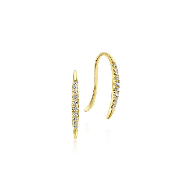 Gabriel & Co. 14k Yellow Gold Kaslique Diamond Drop Earrings