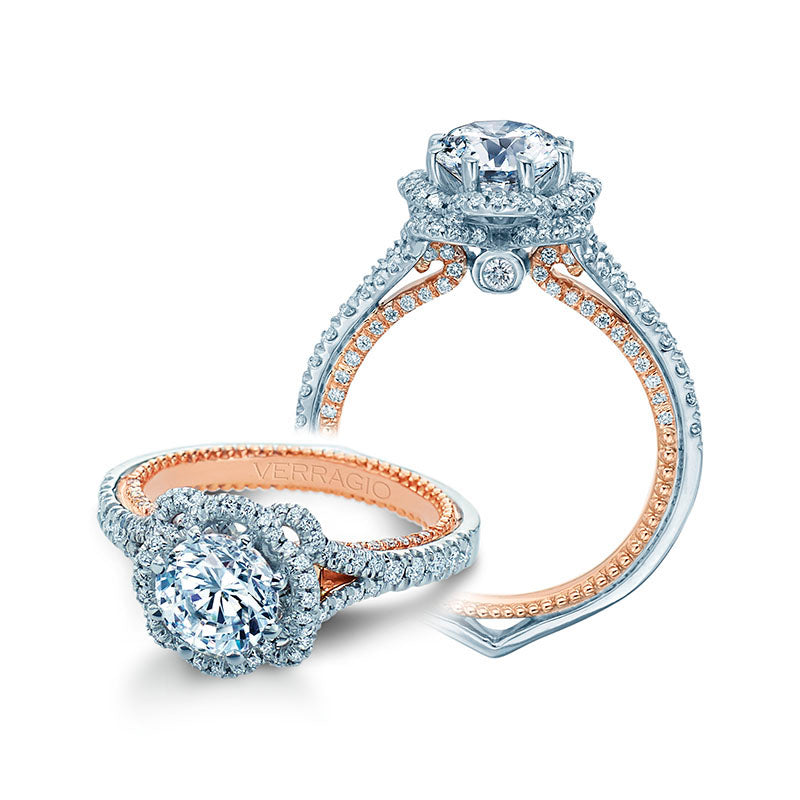 Verragio Two Tone 14k Gold Couture Diamond Engagement Ring