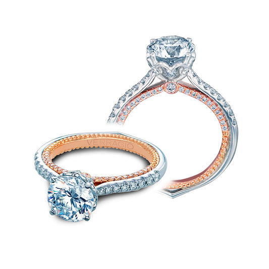 Verragio 14k White Gold Couture Pave Engagement Ring