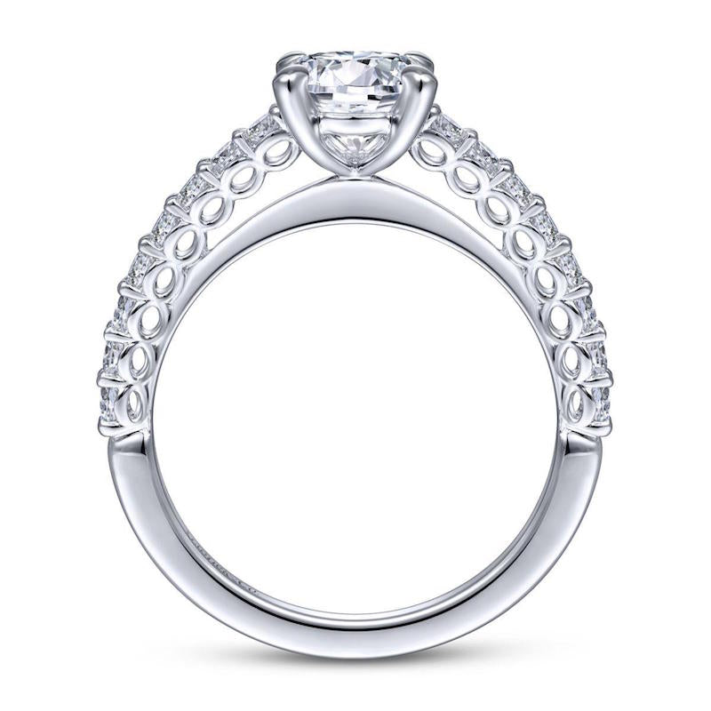 Gabriel & Co. 14k White Gold Classic Straight Engagement Ring
