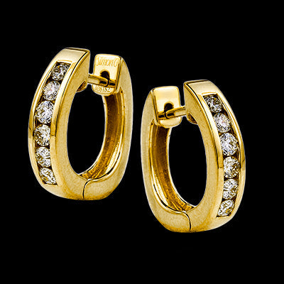 Simon G. Hoop Earring 14k Gold (Yellow) 0.4 ct Diamond