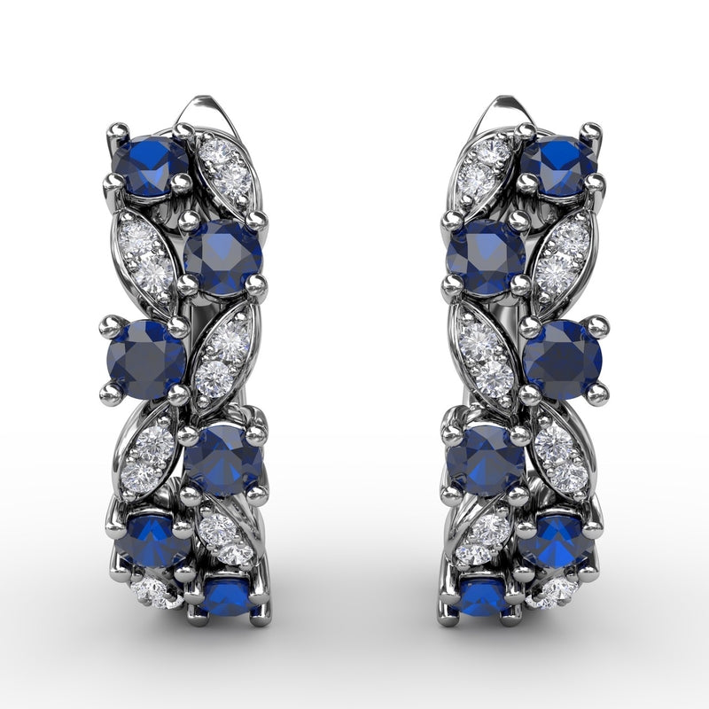 Fana Clustered Sapphire and Diamond Earrings
