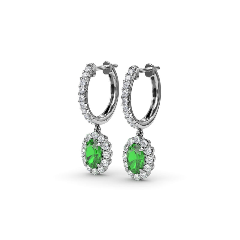 Fana Dazzling Emerald and Diamond Drop Earrings