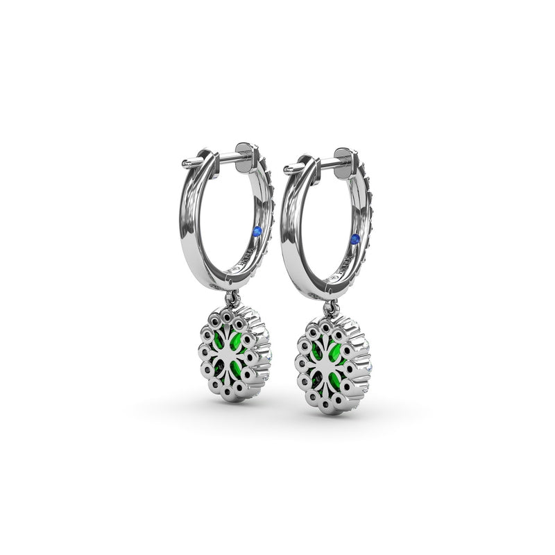 Fana Dazzling Emerald and Diamond Drop Earrings