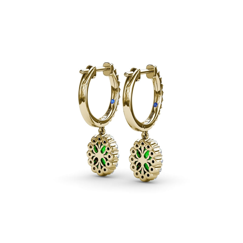 Fana Dazzling Emerald and Diamond Drop Earrings