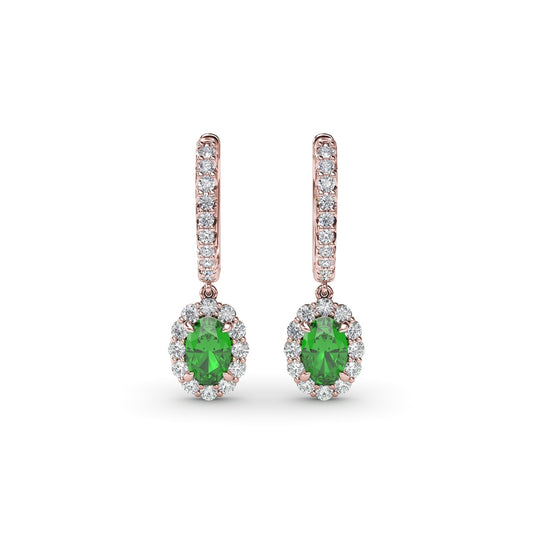 Fana Dazzling Emerald and Diamond Drop Earrings