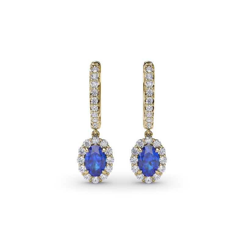 Fana Dazzling Sapphire and Diamond Drop Earrings