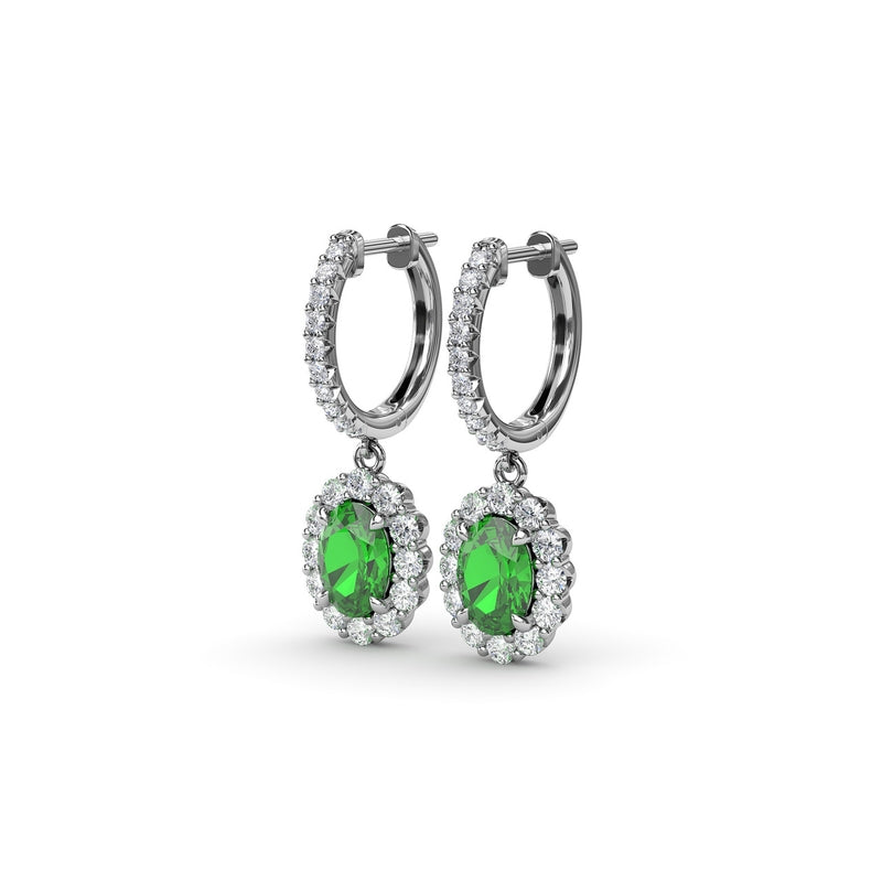 Fana Dazzling Emerald and Diamond Drop Earrings