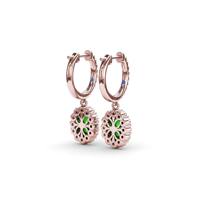 Fana Dazzling Emerald and Diamond Drop Earrings