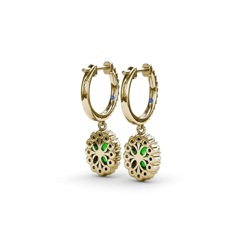 Fana Dazzling Emerald and Diamond Drop Earrings
