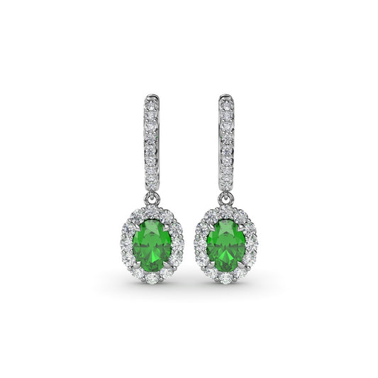 Fana Dazzling Emerald and Diamond Drop Earrings