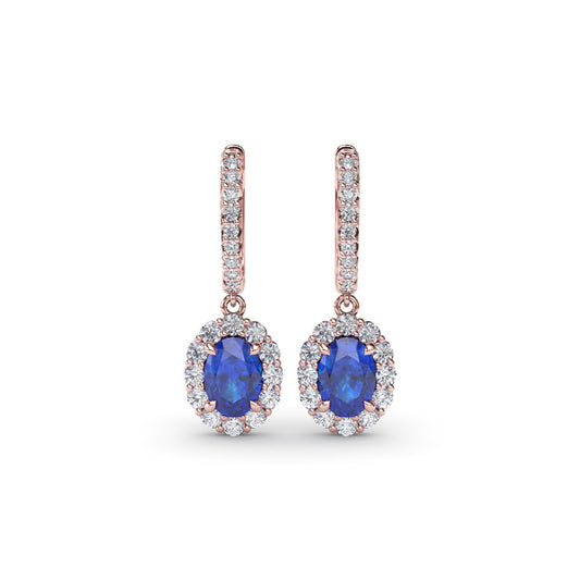 Fana Dazzling Sapphire and Diamond Drop Earrings