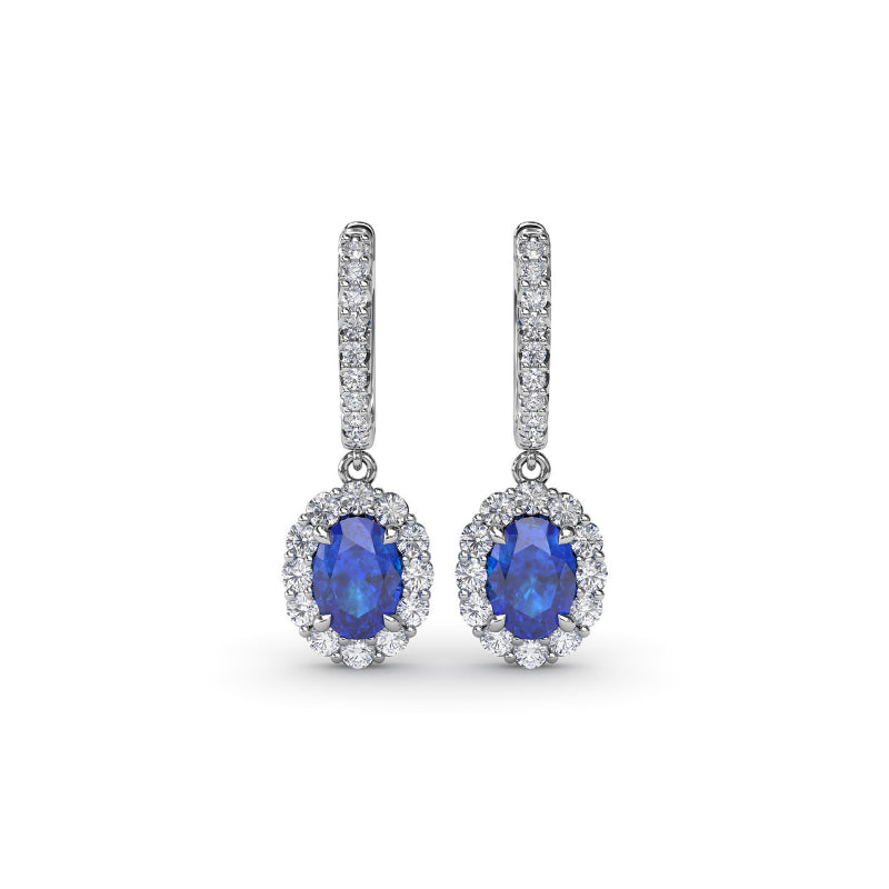 Fana Dazzling Sapphire and Diamond Drop Earrings