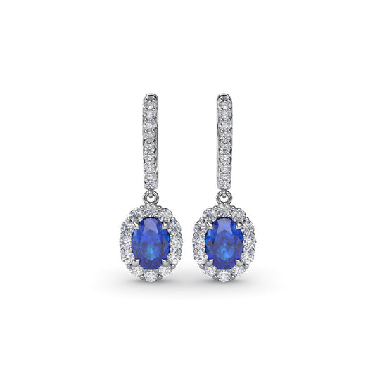 Fana Dazzling Sapphire and Diamond Drop Earrings