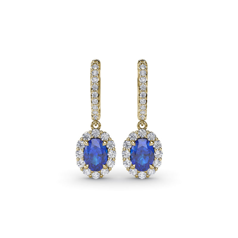 Fana Dazzling Sapphire and Diamond Drop Earrings