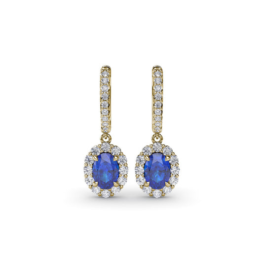 Fana Dazzling Sapphire and Diamond Drop Earrings